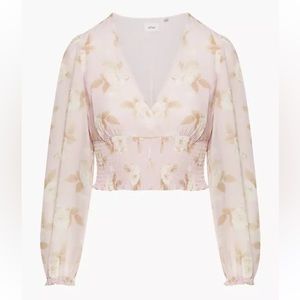 wilfred pink floral top NWOT